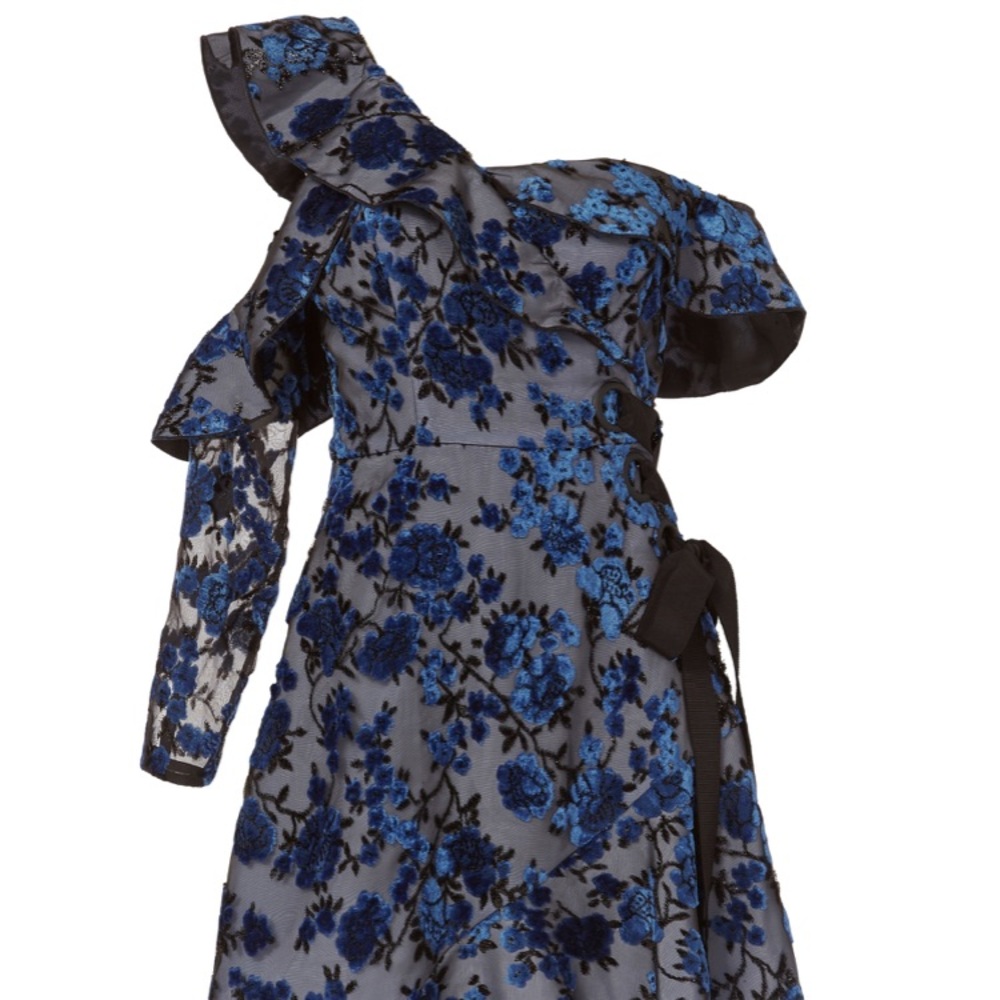 Self Portrait Eyelet Wrap Mini Dress